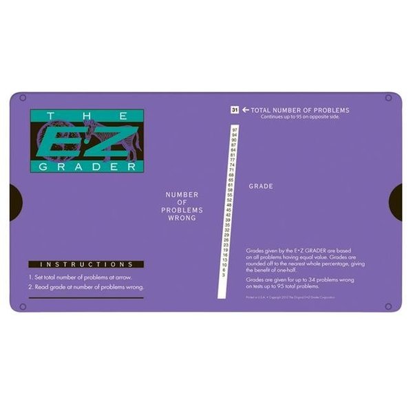 Original E-Z Grader Original E-Z Grader EZ-5703PURPLE-3 Purple Score Up To 95 Questions - 3 Each EZ-5703PURPLE-3